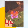 Fairy Rupert A6 Fantasy Art Postcard | Cute Fairy Mouse Postcard