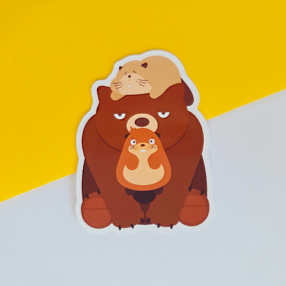 Hoppers Huddle Sticker | Cute Animal Character Sticker