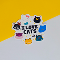 I Love Cats Sticker | Cute Nostalgic Animal Sticker