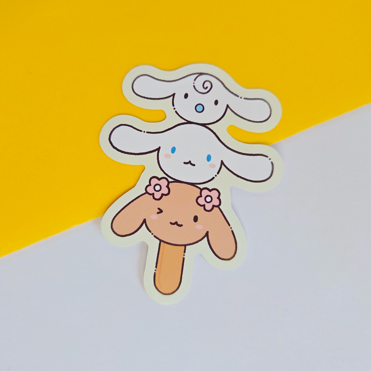 Sugar Puff Skewer Sticker | Cute Animal Character Sticker